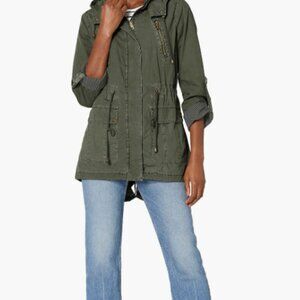 Levi's Green Hooded Military Jacket - Medium